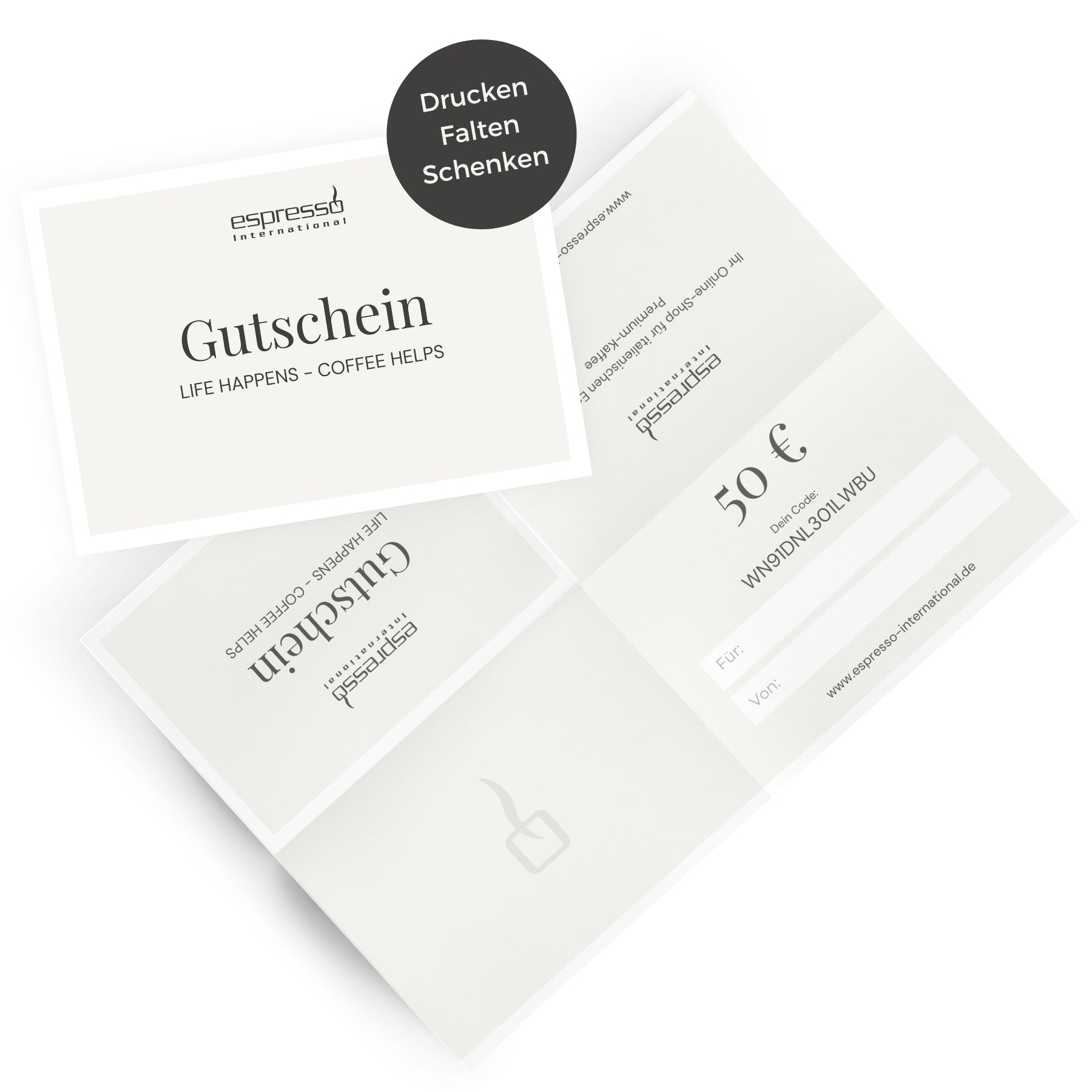 Kaufgutschein zum Download - Für echte Kaffeeliebhaber
