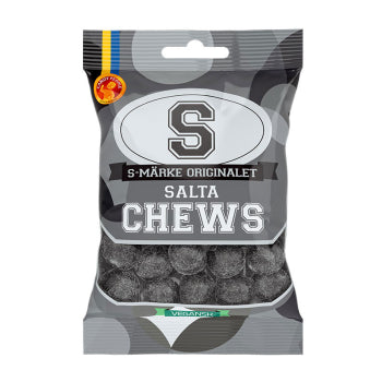 S-märke Salty Chews Regaliz