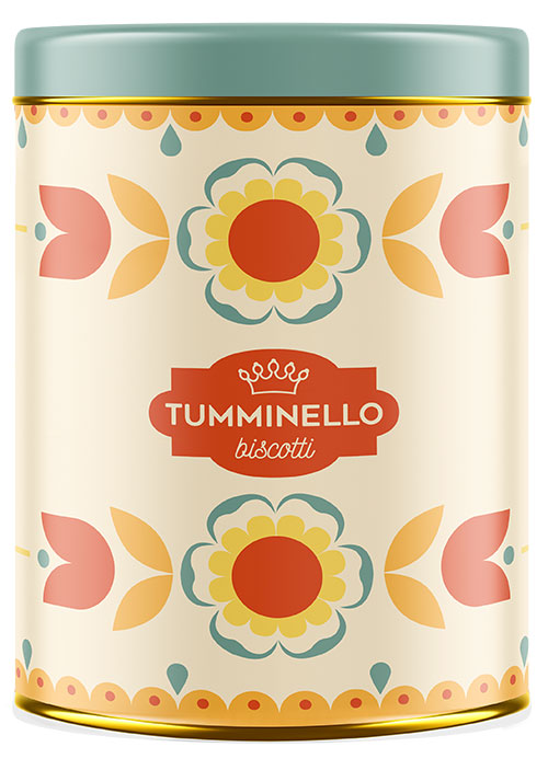 Tumminello Caja metálica de galletas rellenas 