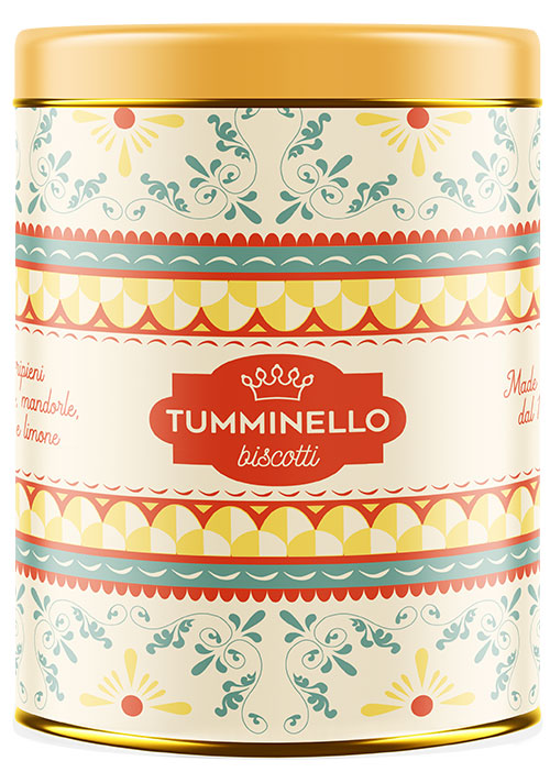 Tumminello Caja metálica de galletas rellenas 