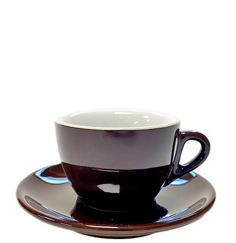 Taza Cappuccino marrón - pared gruesa