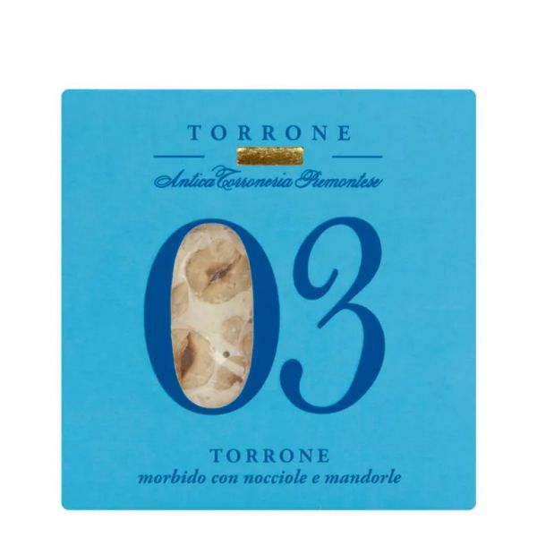 Antica Torroneria Piemontese- N. 3 Torrone Morbido Nocciole e Mandorle