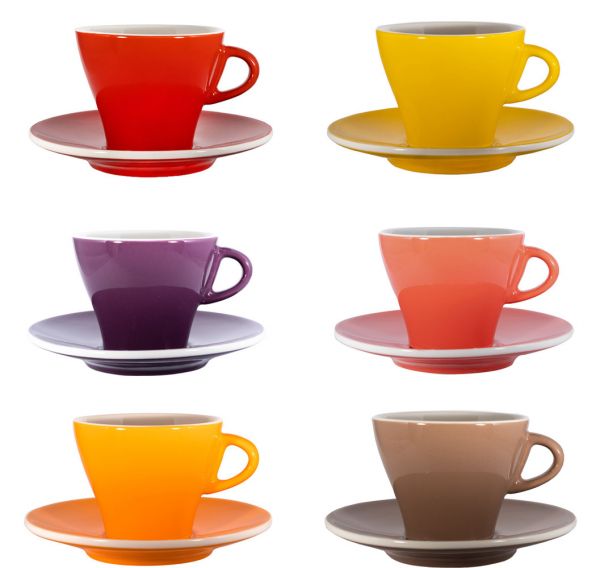 Set de 6 Tazas de Capuchino de Colores