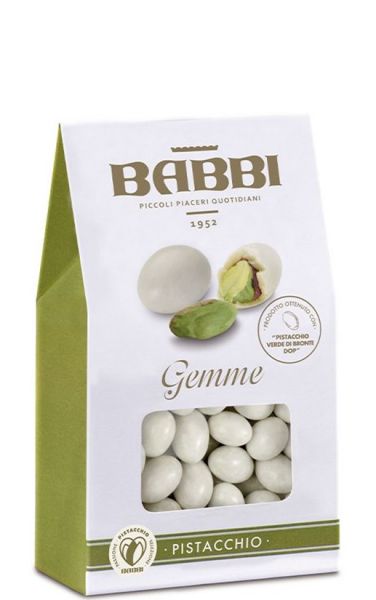 Babbi pistachos con chocolate blanco