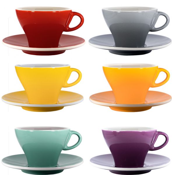 Set de 6 Tazas de Café con Leche de Colores