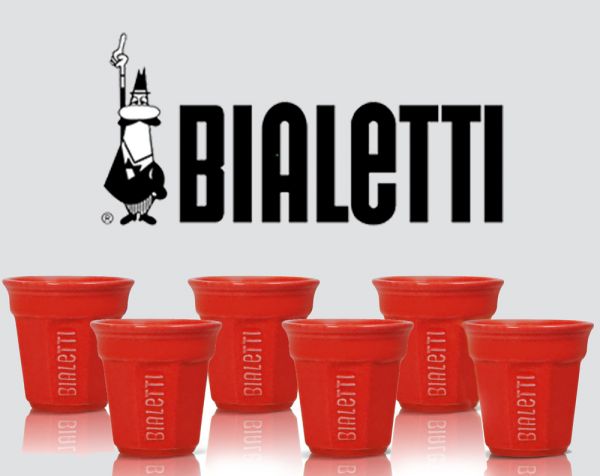 Tazas rojas Bialetti - Paquete de 6