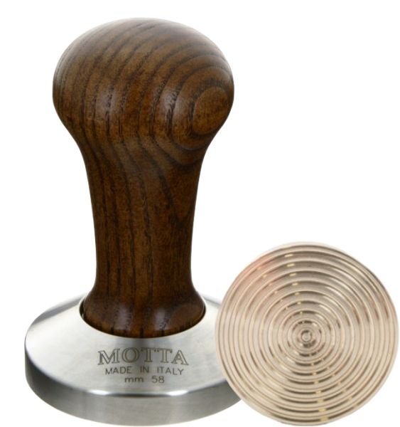 Motta Tamper Wave de Acero Inoxidable con Mango de Madera